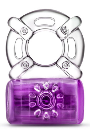 Фиолетовое эрекционное виброкольцо One Night Stand Vibrating C-Ring 