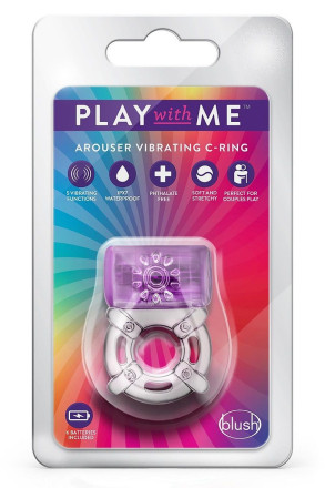 Фиолетовое эрекционное виброкольцо One Night Stand Vibrating C-Ring 
