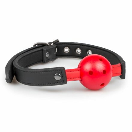 Красный кляп-шар Easytoys Ball Gag With PVC Ball 