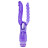 Фиолетовый анально-вагинальный вибратор Extreme Dual Vibrator - 25 см. 
