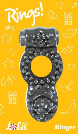 Чёрное эрекционное кольцо Rings Ringer 
