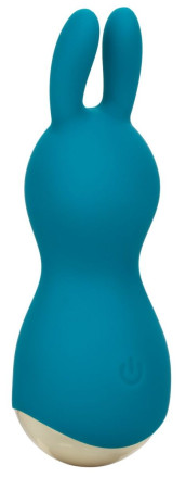 Бирюзовый мини-вибромассажер #AmazeMe с ушками - 10,75 см. 