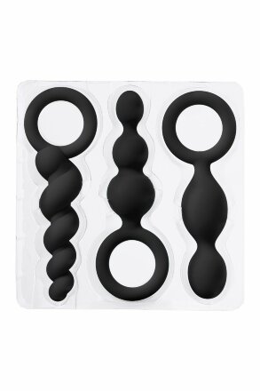 Набор чёрных анальных цепочек Satisfyer Plugs 