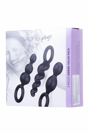 Набор чёрных анальных цепочек Satisfyer Plugs 