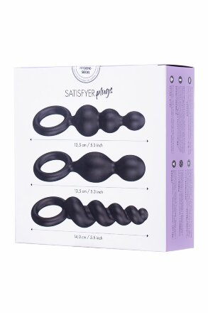 Набор чёрных анальных цепочек Satisfyer Plugs 
