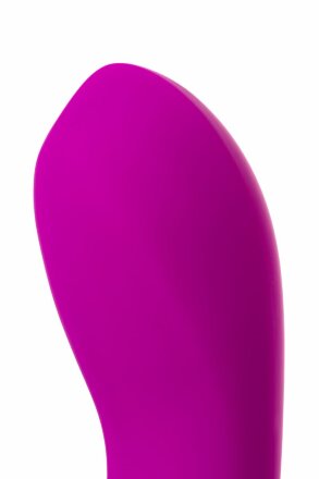 Розовый силиконовый вибратор с клиторальным стимулятором A-Toys Mady - 20,4 см. 