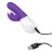 Фиолетовый вибромассажер с клиторальной стимуляцией Clitoral Suction Rabbit - 24,5 см. 