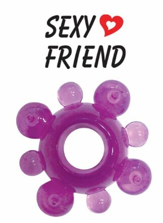 Фиолетовое эрекционное кольцо Sexy Friend  