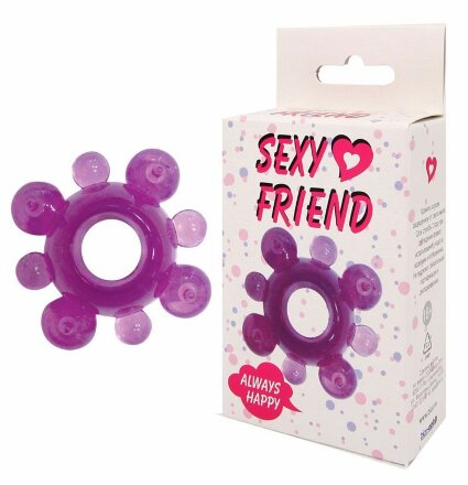 Фиолетовое эрекционное кольцо Sexy Friend  