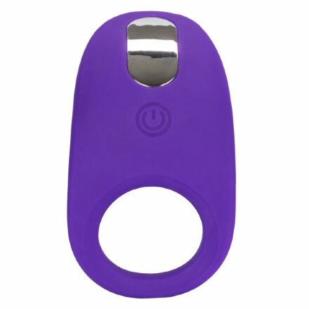 Фиолетовое эрекционное виброкольцо Silicone Rechargeable Passion Enhancer 