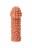 Телесная насадка на фаллос с бугорками KOKOS Extreme Sleeve 10 - 15,8 см. 