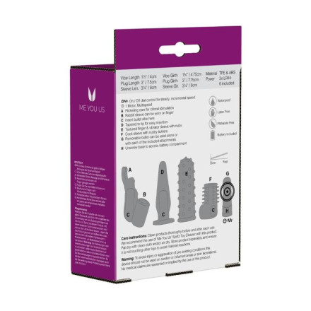 Фиолетовый вибронабор Foreplay Couples Kit 