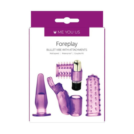Фиолетовый вибронабор Foreplay Couples Kit 