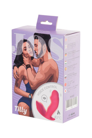 Розовый вибромассажер с голосовым управлением Tilly 