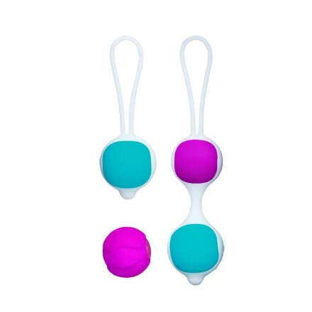 Разноцветные вагинальные шарики Orgasmic balls silicone 
