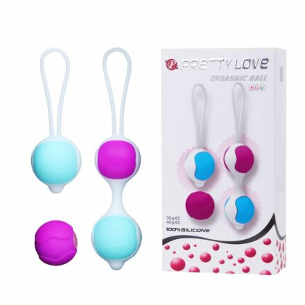 Разноцветные вагинальные шарики Orgasmic balls silicone 