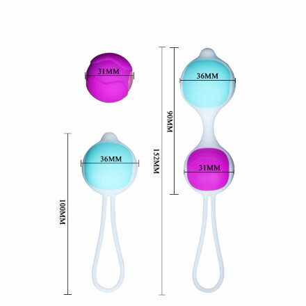 Разноцветные вагинальные шарики Orgasmic balls silicone 