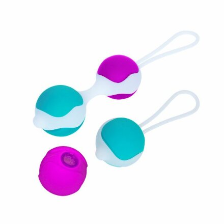 Разноцветные вагинальные шарики Orgasmic balls silicone 