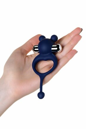 Синее виброкольцо с хвостиком JOS MICKEY 