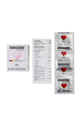 Супертонкие презервативы Masculan Pur - 3 шт. 