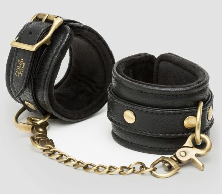 Черные наручники Bound to You Faux Leather Wrist Cuffs 
