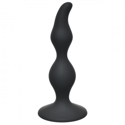 Чёрная анальная пробка Curved Anal Plug Black - 12,5 см. 