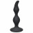Чёрная анальная пробка Curved Anal Plug Black - 12,5 см. 