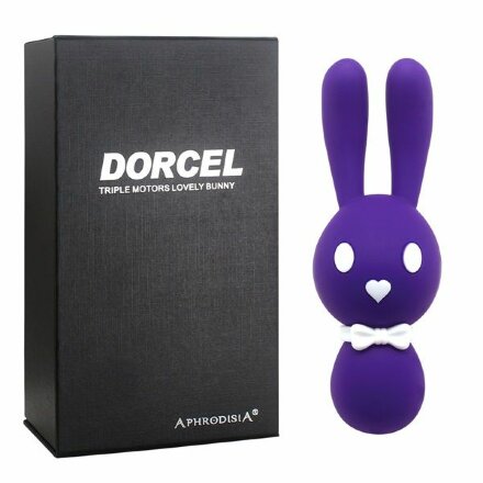 Фиолетовый вибростимулятор-зайчик Dorcel - 16 см. 