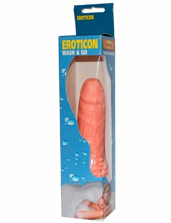 Телесный вибратор с усиками - 19 см. 