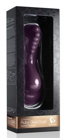 Фиолетовый вибратор Ruby Glow - 20 см. 