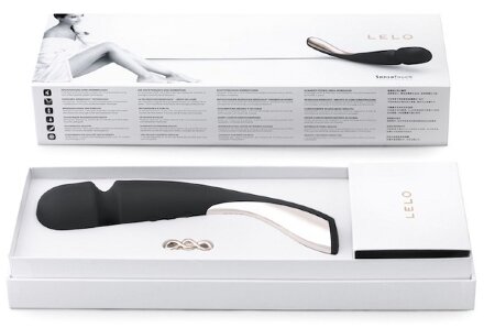 Профессиональный массажер Smart Wand Medium черного цвета 