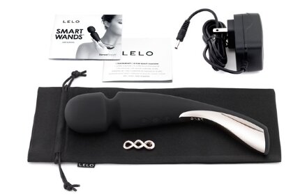 Профессиональный массажер Smart Wand Medium черного цвета 