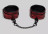 Красно-черные оковы Reversible Faux Leather Ankle Cuffs 