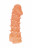 Телесная закрытая насадка с пупырышками Cock Sleeve Size S - 13,8 см. 