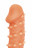 Телесная закрытая насадка с пупырышками Cock Sleeve Size S - 13,8 см. 