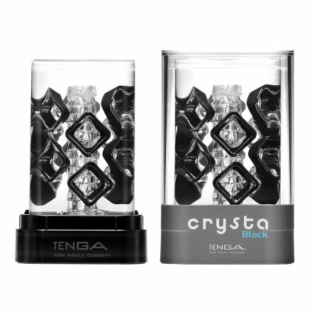 Прозрачный мастурбатор Tenga Crysta Bloc 