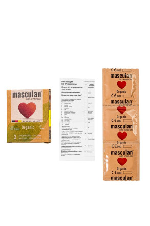Экологически чистые презервативы Masculan Organic - 3 шт. 