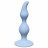 Голубая анальная пробка Curved Anal Plug Blue - 12,5 см. 