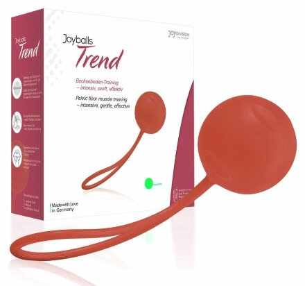 Красный вагинальный шарик Joyballs Trend Single 