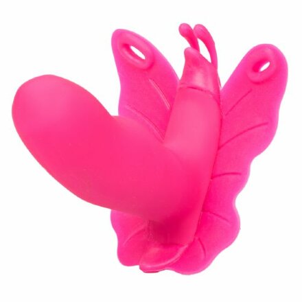 Розовая вибробабочка на ремешках Silicone Remote Venus Penis 