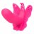 Розовая вибробабочка на ремешках Silicone Remote Venus Penis 