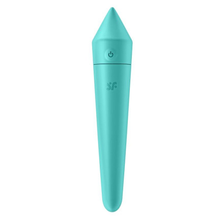 Бирюзовый мини-вибратор Ultra Power Bullet 8 