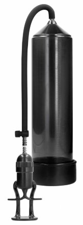 Черная вакуумная помпа для мужчин с насосом в виде поршня Deluxe Beginner Pump 