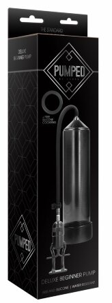 Черная вакуумная помпа для мужчин с насосом в виде поршня Deluxe Beginner Pump 