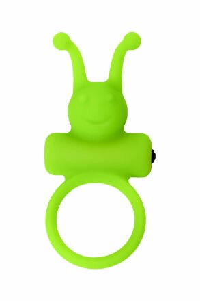 Зеленое эрекционное виброкольцо на пенис Cock Ring 