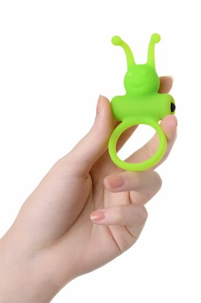 Зеленое эрекционное виброкольцо на пенис Cock Ring 