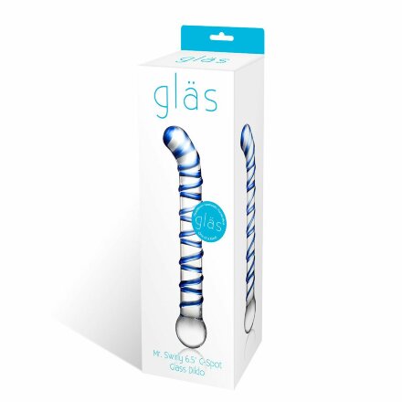 Изогнутый стеклянный фаллос G-Spot Glass Dildo - 17 см. 