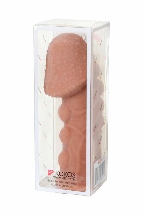 Насадка на фаллос с пузыриками, венками и ребристостью KOKOS Extreme Sleeve 09 - 12,7 см. 