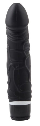 Черный вибратор-реалистик Thick Realistic Dildo - 19,5 см. 