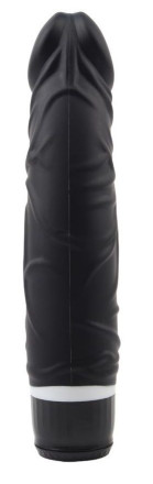 Черный вибратор-реалистик Thick Realistic Dildo - 19,5 см. 